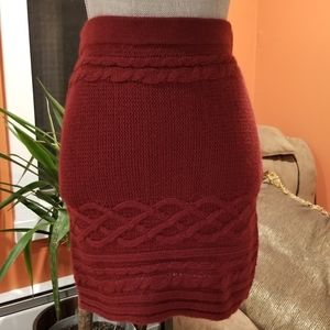 NWOT Pink Rose Burgundy Tunic Skirt